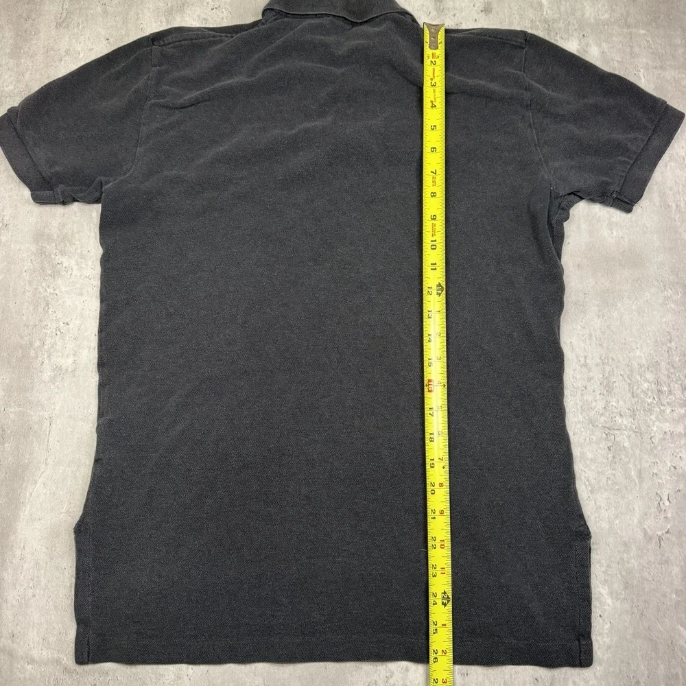 Polo Ralph Lauren Mens M Short Sleeve Polo Shirt Black Wine Pony Made In USA VTG